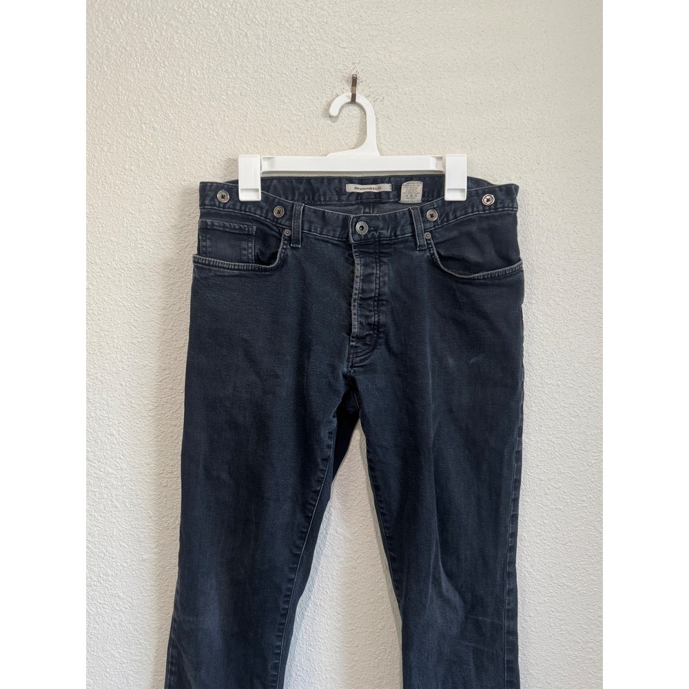 John Varvatos Jeans Mens 34 Black Slim Straight Fit Denim Pants Western - Picture 2 of 12